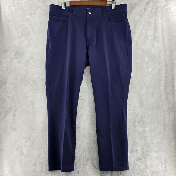 Peter Millar Crown Crafted Performance Golf Pants‎ Blue Mens Size 38x30 Nylon - Picture 1 of 7